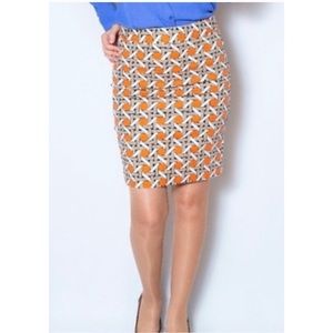 EUC BANANA REPUBLIC WEAVE PRINT PENCIL SKIRT